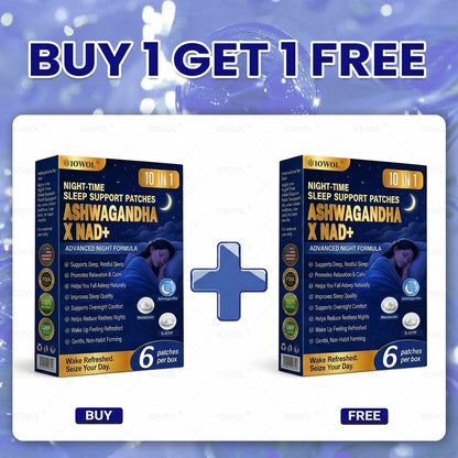 IOWOL® 𝗔𝘀𝗵𝘄𝗮𝗴𝗮𝗻𝗱𝗵𝗮 × 𝗠𝗲𝗹𝗮𝘁𝗼𝗻𝗶𝗻 × 𝟱-𝗛𝗧𝗣 𝟭𝟬-𝗶𝗻-𝟭 𝗡𝗶𝗴𝗵𝘁 𝗦𝗹𝗲𝗲𝗽 𝗦𝘂𝗽𝗽𝗼𝗿𝘁 𝗡𝗮𝗻𝗼 𝗣𝗮𝘁𝗰𝗵 🌙 (Just one patch nightly, wake up refreshed in 7 days)  ✅ For restless sleep, difficulty falling asleep, nighttime stress, poor sleep quality, and tired mornings